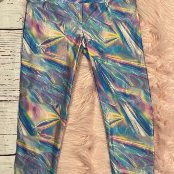 NWT GOLDSHEEP IRIDESCENT DREAM Crystal Graphic High Rise Leggings - Picture 10 of 11